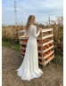 Long Sleeves Ivory Lace Unique Wedding Dress Long Sleeves Ivory Lace Unique Wedding Dress